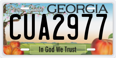 GA license plate CUA2977