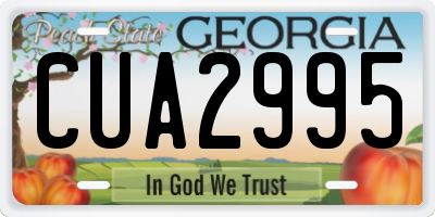 GA license plate CUA2995