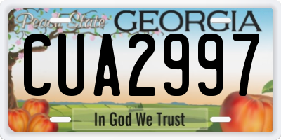GA license plate CUA2997