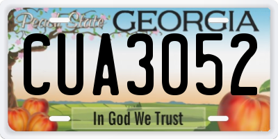 GA license plate CUA3052