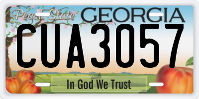 GA license plate CUA3057