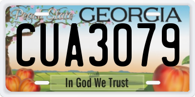 GA license plate CUA3079