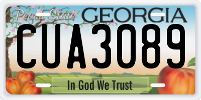 GA license plate CUA3089