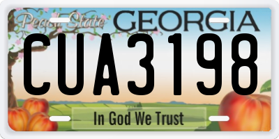 GA license plate CUA3198
