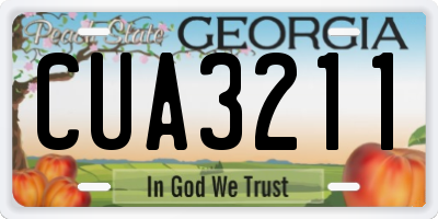 GA license plate CUA3211
