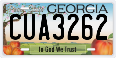 GA license plate CUA3262