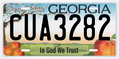 GA license plate CUA3282