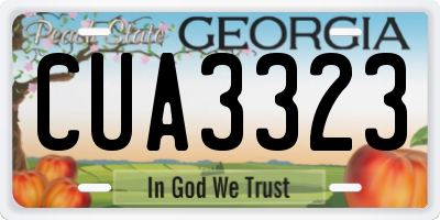 GA license plate CUA3323