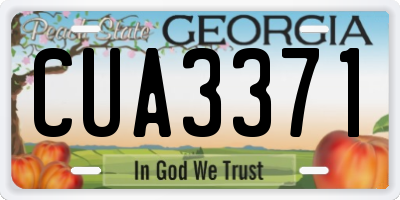GA license plate CUA3371