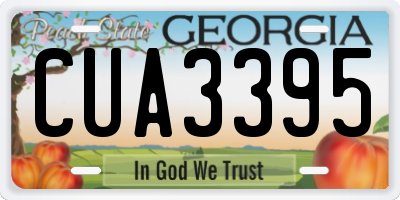 GA license plate CUA3395
