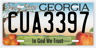 GA license plate CUA3397