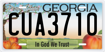 GA license plate CUA3710