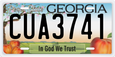 GA license plate CUA3741