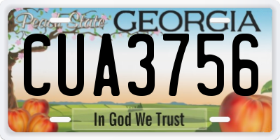 GA license plate CUA3756