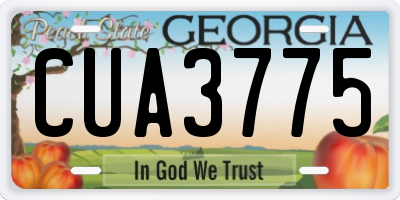 GA license plate CUA3775