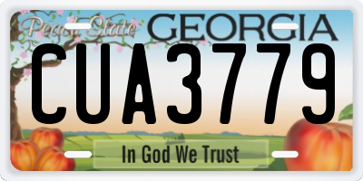 GA license plate CUA3779