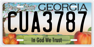 GA license plate CUA3787