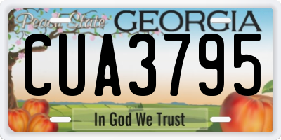 GA license plate CUA3795