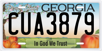 GA license plate CUA3879