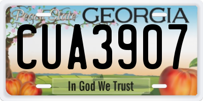 GA license plate CUA3907