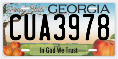 GA license plate CUA3978