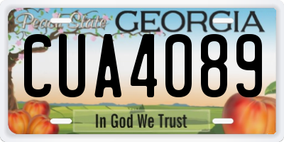 GA license plate CUA4089