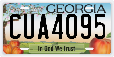 GA license plate CUA4095