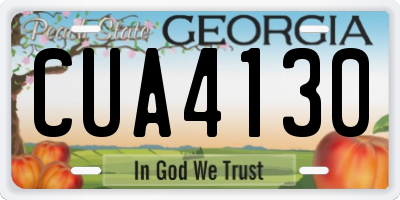 GA license plate CUA4130