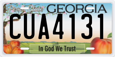 GA license plate CUA4131