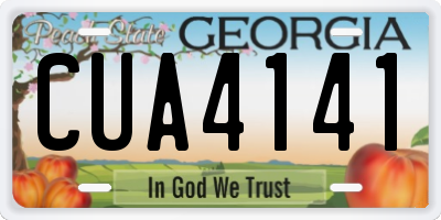 GA license plate CUA4141