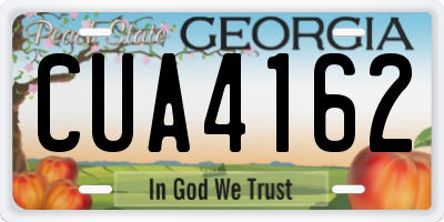 GA license plate CUA4162