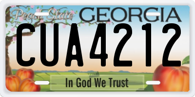 GA license plate CUA4212