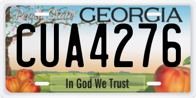GA license plate CUA4276