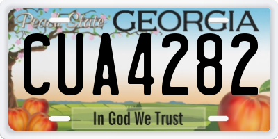 GA license plate CUA4282