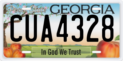 GA license plate CUA4328