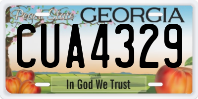 GA license plate CUA4329