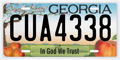 GA license plate CUA4338
