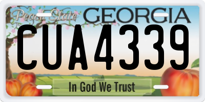 GA license plate CUA4339