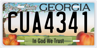 GA license plate CUA4341