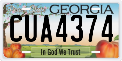 GA license plate CUA4374