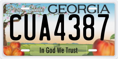 GA license plate CUA4387