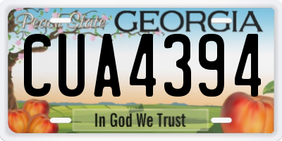 GA license plate CUA4394