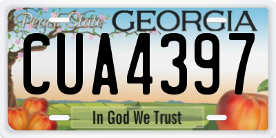GA license plate CUA4397