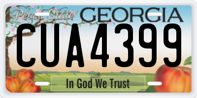 GA license plate CUA4399