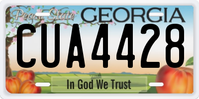 GA license plate CUA4428
