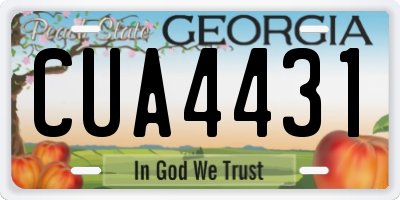 GA license plate CUA4431
