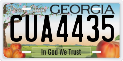 GA license plate CUA4435