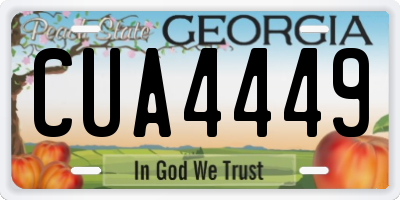 GA license plate CUA4449