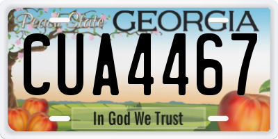GA license plate CUA4467
