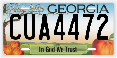 GA license plate CUA4472